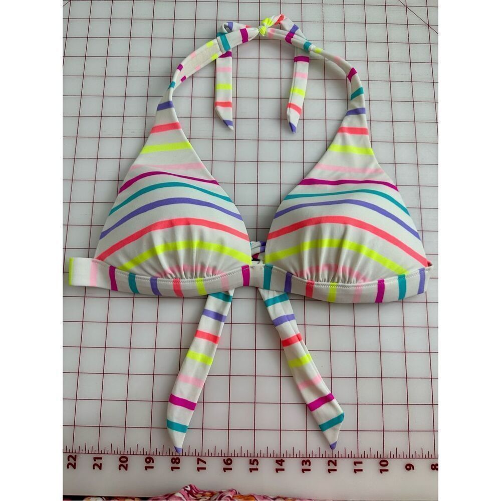 Victoria’s Secret size L white/ multicolored swim top